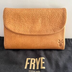 Frye Nora Knotted Beige Leather Small Bifold Wallet